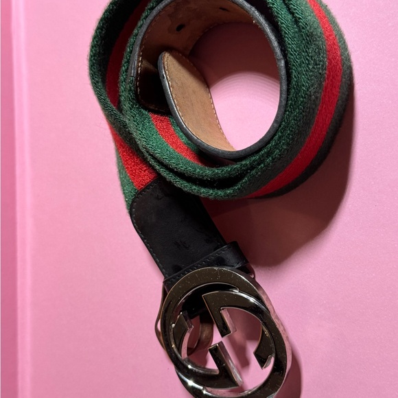 Gucci Other - Gucci Signature Belt with Green and Red Stripes